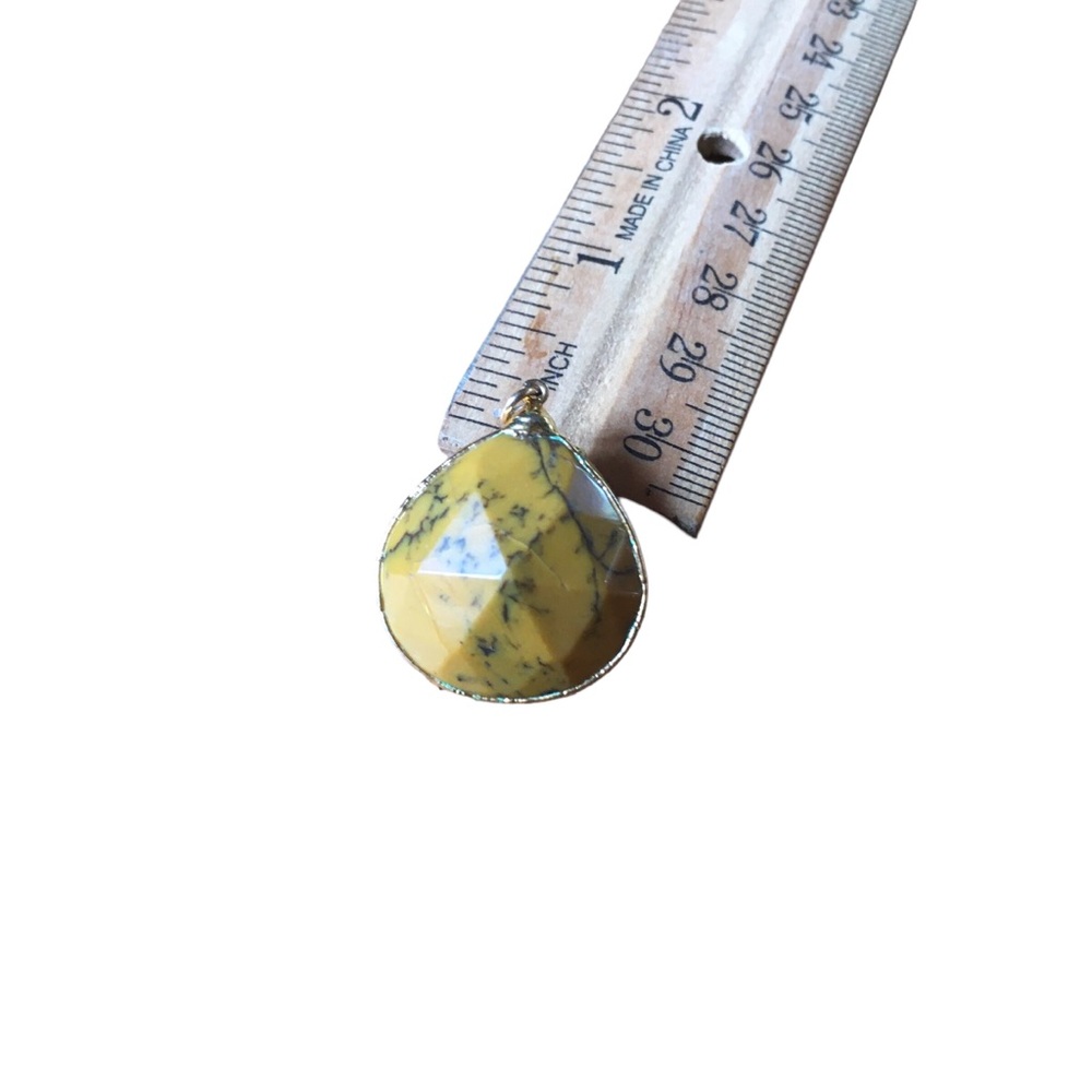 Yellow Dendritic Opal Pendant - Picture 11 of 11